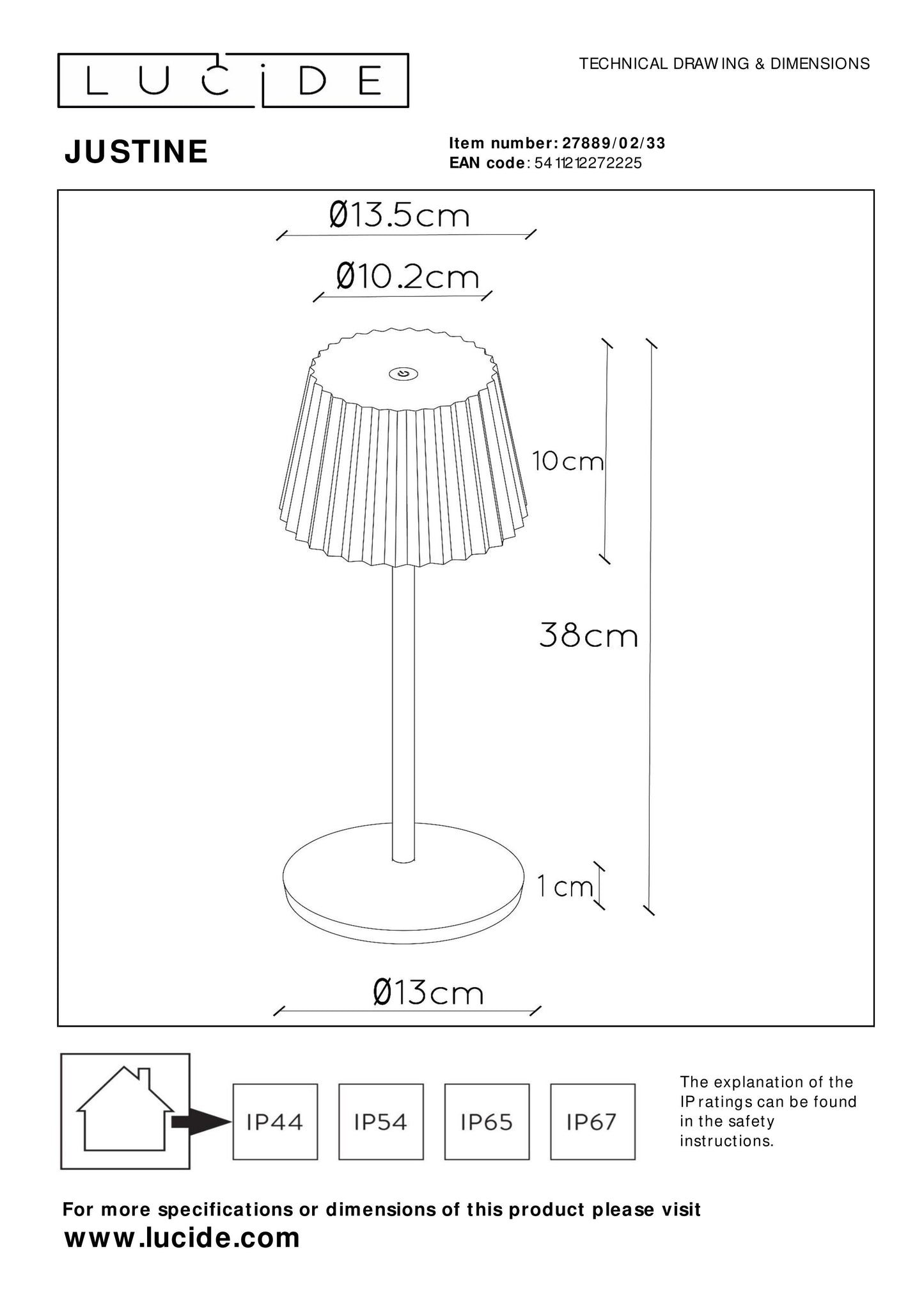 Lucide JUSTINE - Rechargeable Table lamp Indoor/Outdoor - Battery pack/batteries - LED Dim. - 1x2W 2700K - IP54 - With wireless charging pad - Green