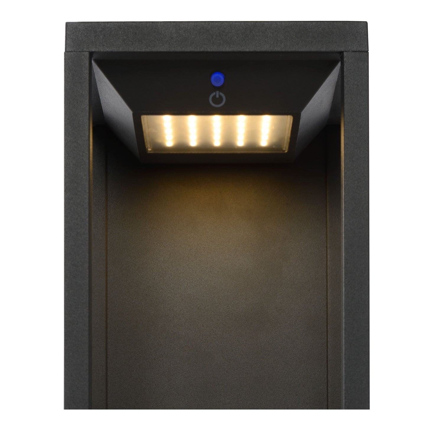 Lucide TENSO SOLAR - Wall light Indoor/Outdoor - LED - 1x2,2W 3000K - IP54 - Motion & Day/Night Sensor - Anthracite