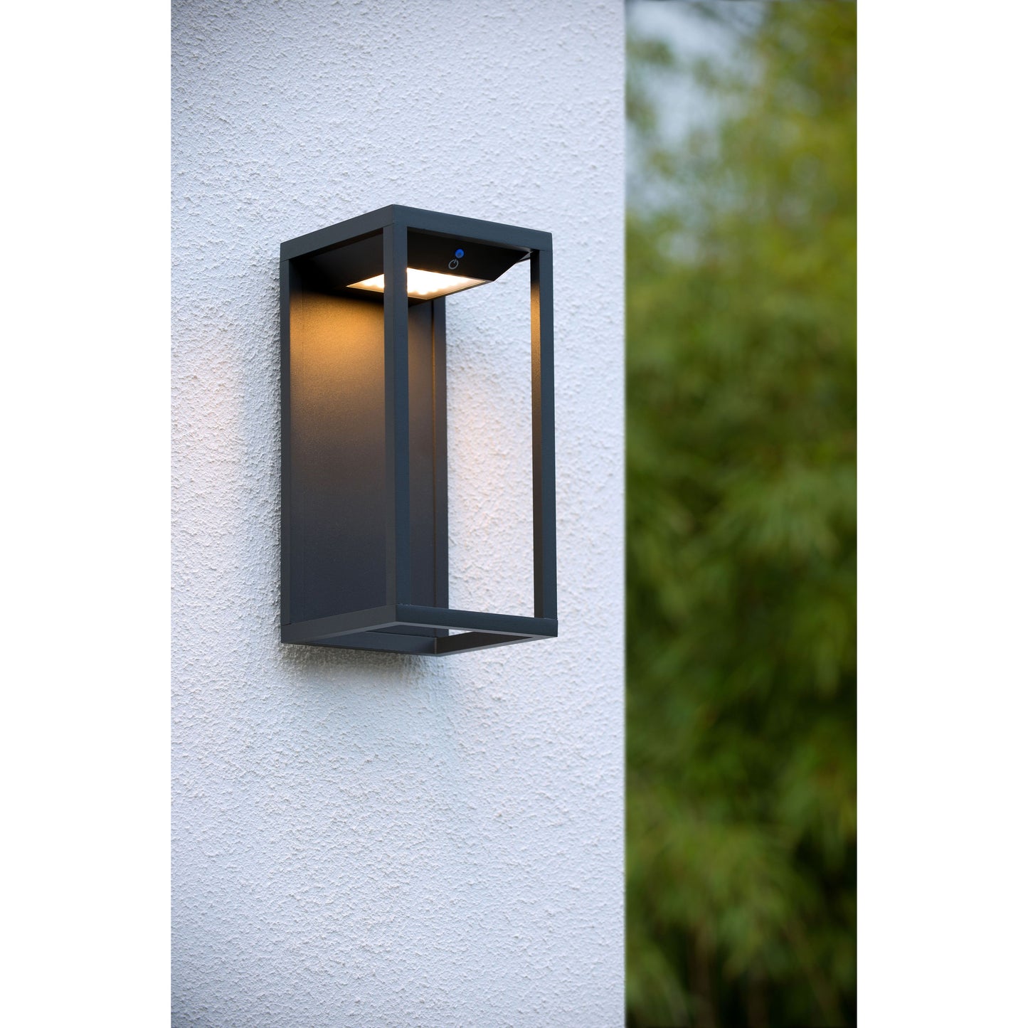 Lucide TENSO SOLAR - Wall light Indoor/Outdoor - LED - 1x2,2W 3000K - IP54 - Motion & Day/Night Sensor - Anthracite