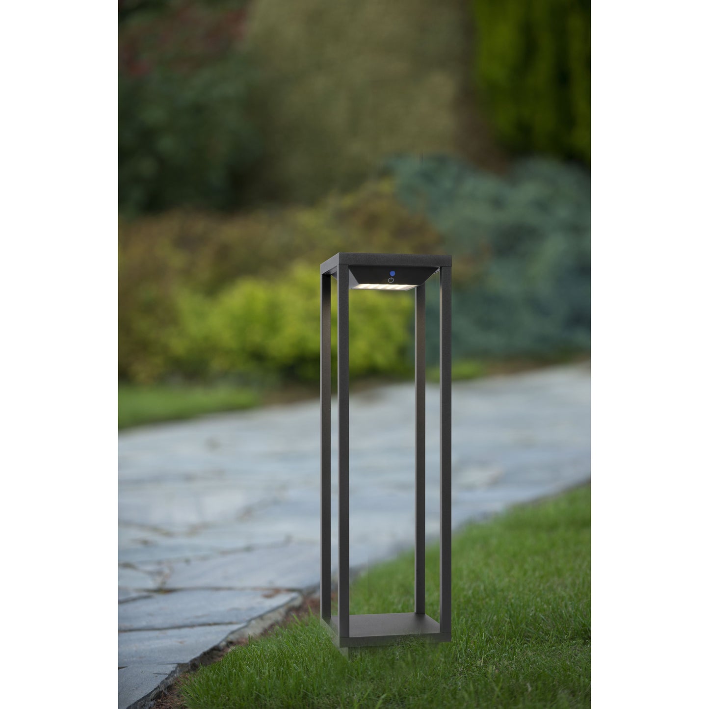 Lucide TENSO SOLAR - Bollard light - LED - 1x2,2W 3000K - IP54 - Motion & Day/Night Sensor - Anthracite