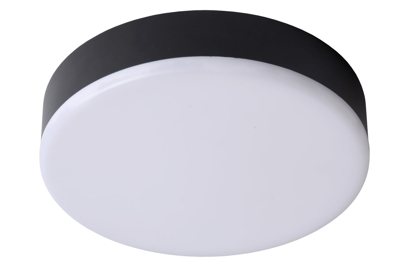 Lucide CERES-LED - Flush ceiling light Bathroom - Ø 21,5 cm - LED Dim. - 1x30W 3000K - IP44 - Black