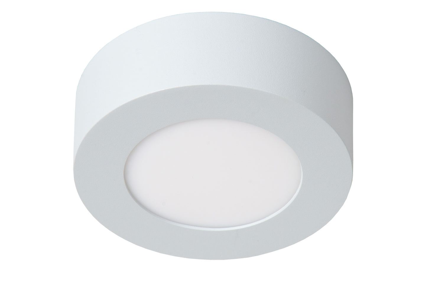 Lucide BRICE-LED - Flush ceiling light Bathroom - Ø 11,7 cm - LED Dim. - 1x8W 3000K - IP44 - White