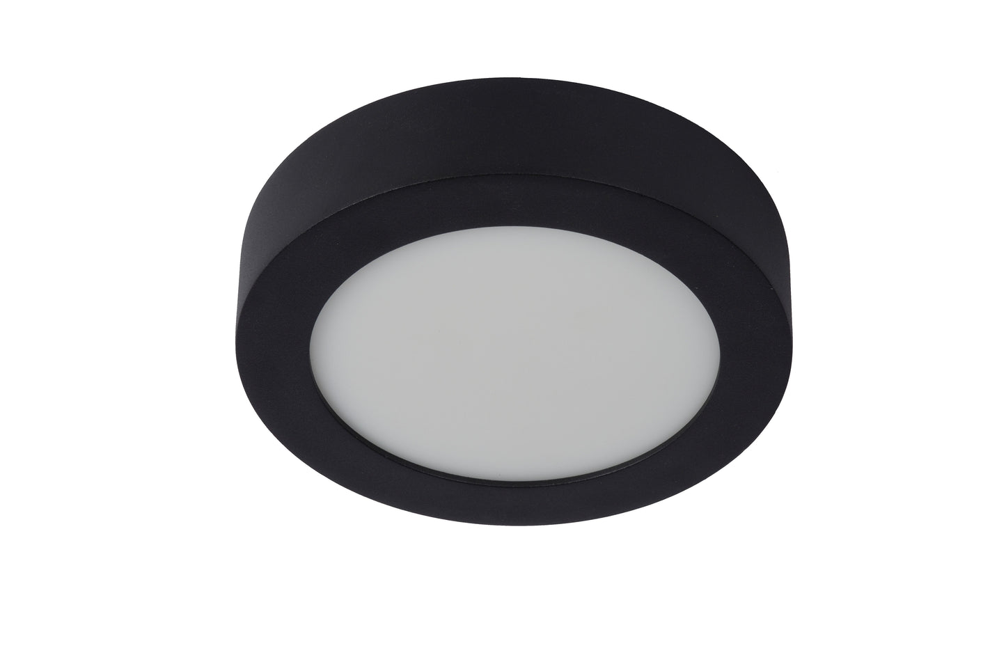 Lucide BRICE-LED - Flush ceiling light Bathroom - Ø 18 cm - LED Dim. - 1x12W 3000K - IP44 - Black