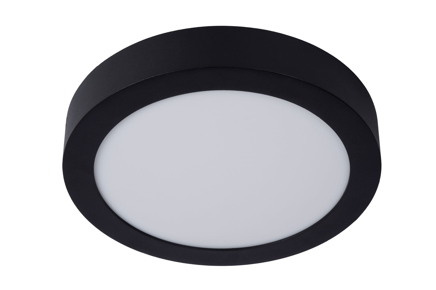 Lucide BRICE-LED - Flush ceiling light Bathroom - Ø 24 cm - LED Dim. - 1x15W 3000K - IP44 - Black