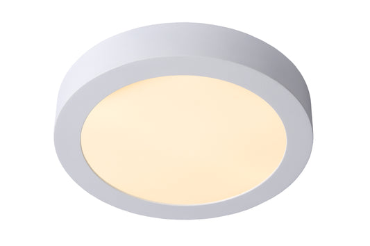 Lucide BRICE-LED - Flush ceiling light Bathroom - Ø 24 cm - LED Dim. - 1x15W 3000K - IP44 - White