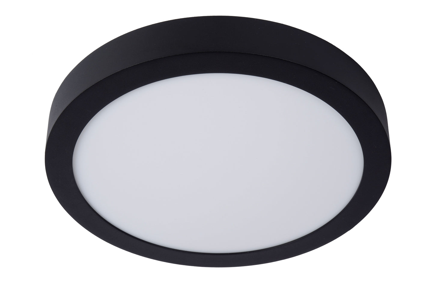 Lucide BRICE-LED - Flush ceiling light Bathroom - Ø 30 cm - LED Dim. - 1x30W 3000K - IP44 - Black