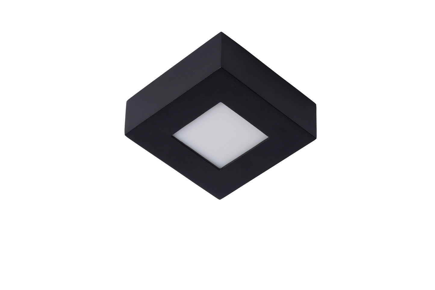 Lucide BRICE-LED - Flush ceiling light Bathroom - LED Dim. - 1x8W 3000K - IP44 - Black