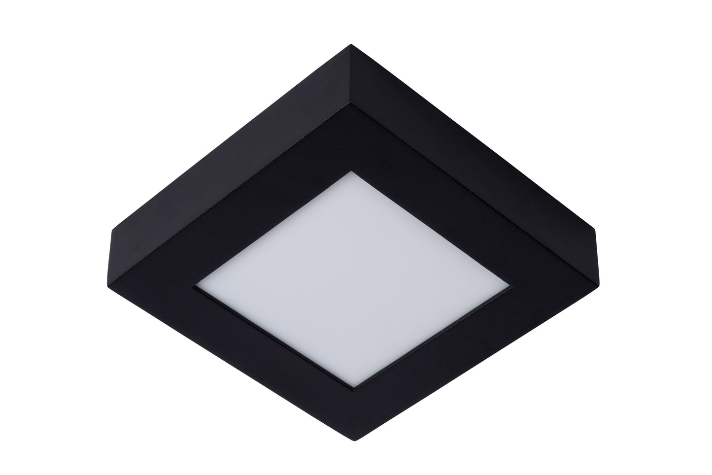 Lucide BRICE-LED - Flush ceiling light Bathroom - LED Dim. - 1x15W 3000K - IP44 - Black