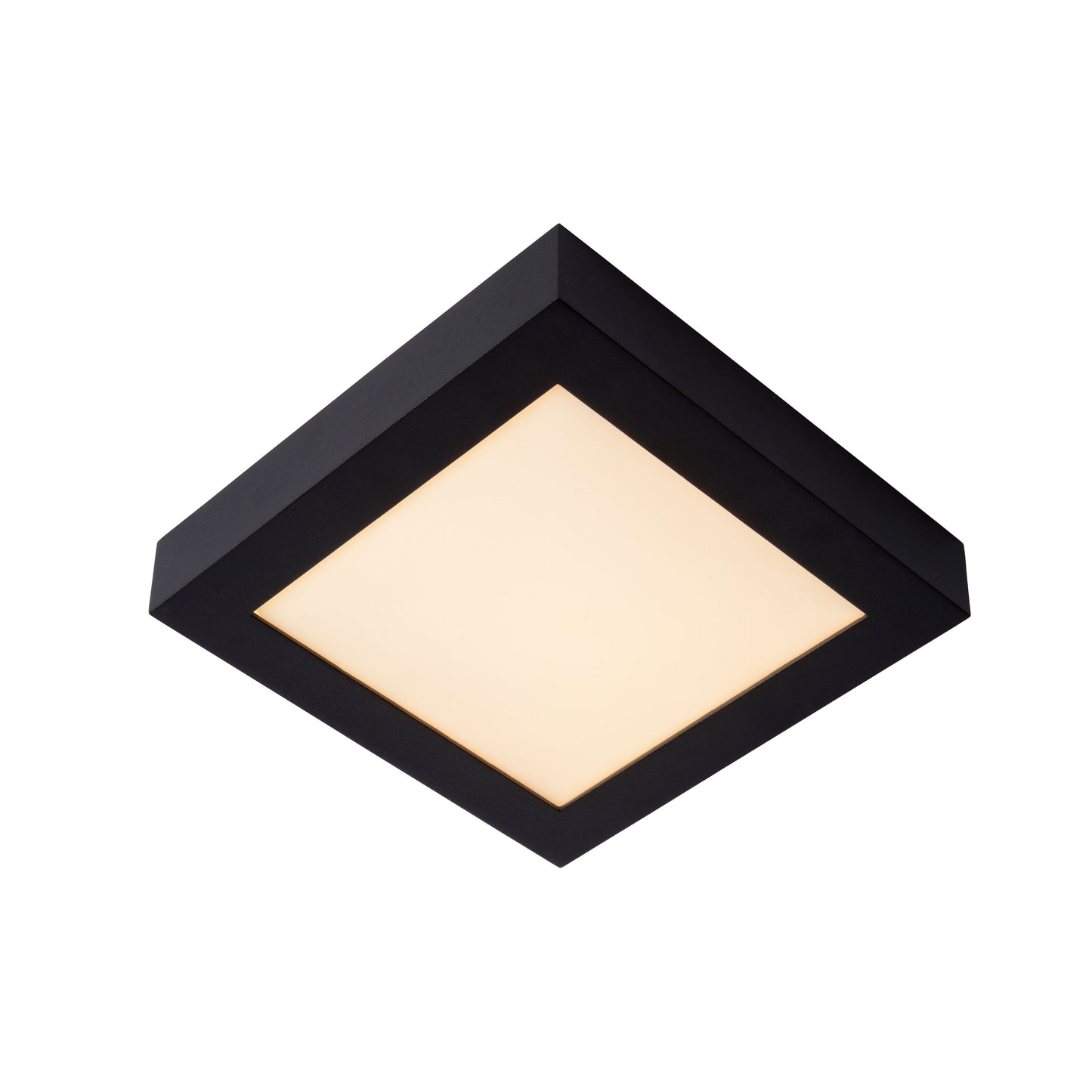 Lucide BRICE-LED - Flush ceiling light Bathroom - LED Dim. - 1x22W 3000K - IP44 - Black