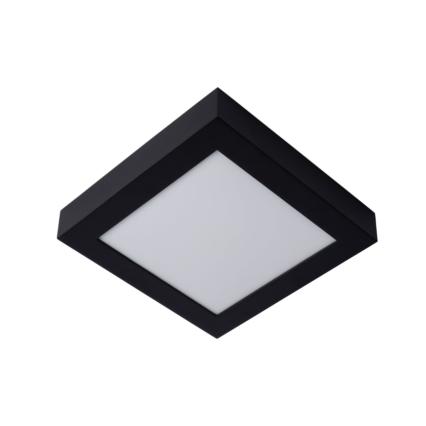 Lucide BRICE-LED - Flush ceiling light Bathroom - LED Dim. - 1x22W 3000K - IP44 - Black