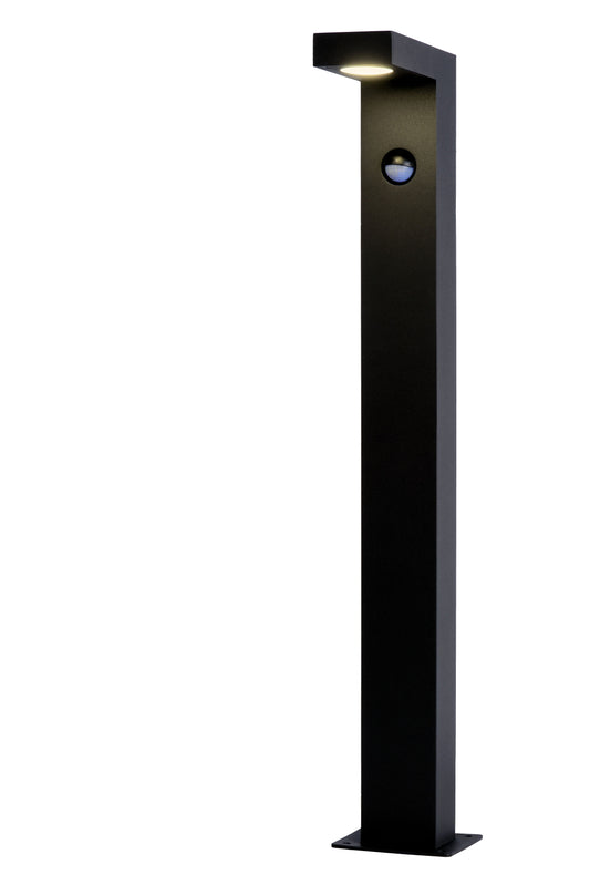 Lucide TEXAS-IR - Bollard light - LED - 1x7W 3000K - IP54 - Motion & Day/Night Sensor - Anthracite