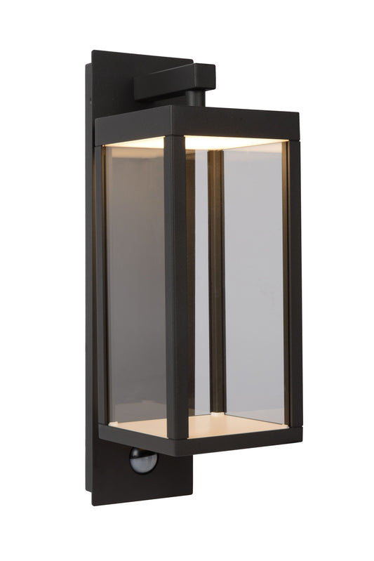 Lucide CLAIRETTE - Wall light Indoor/Outdoor - LED - 1x13W 3000K - IP54 - Motion & Day/Night Sensor - Anthracite