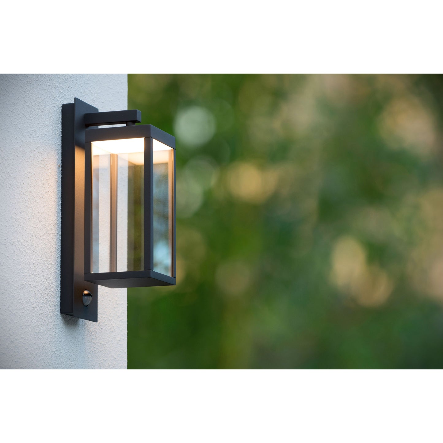 Lucide CLAIRETTE - Wall light Indoor/Outdoor - LED - 1x13W 3000K - IP54 - Motion & Day/Night Sensor - Anthracite