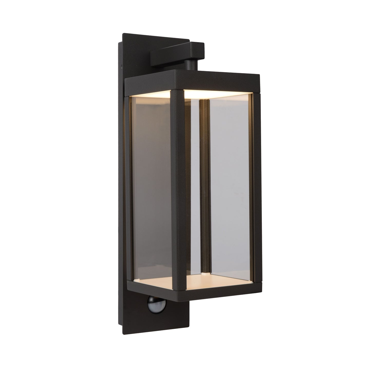 Lucide CLAIRETTE - Wall light Indoor/Outdoor - LED - 1x13W 3000K - IP54 - Motion & Day/Night Sensor - Anthracite