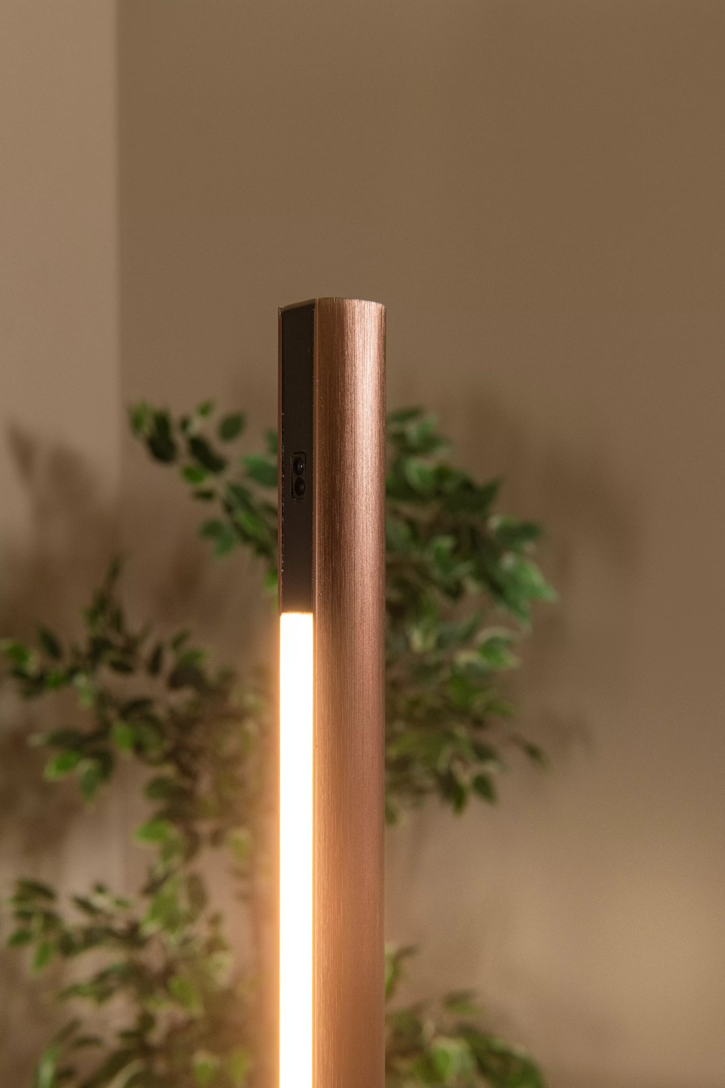 Lucide EQUINOX - Floor lamp - LED Dim. - CCT - 1x26W 2700K/4000K - Hand Wave Sensor - Coffee | Vibes