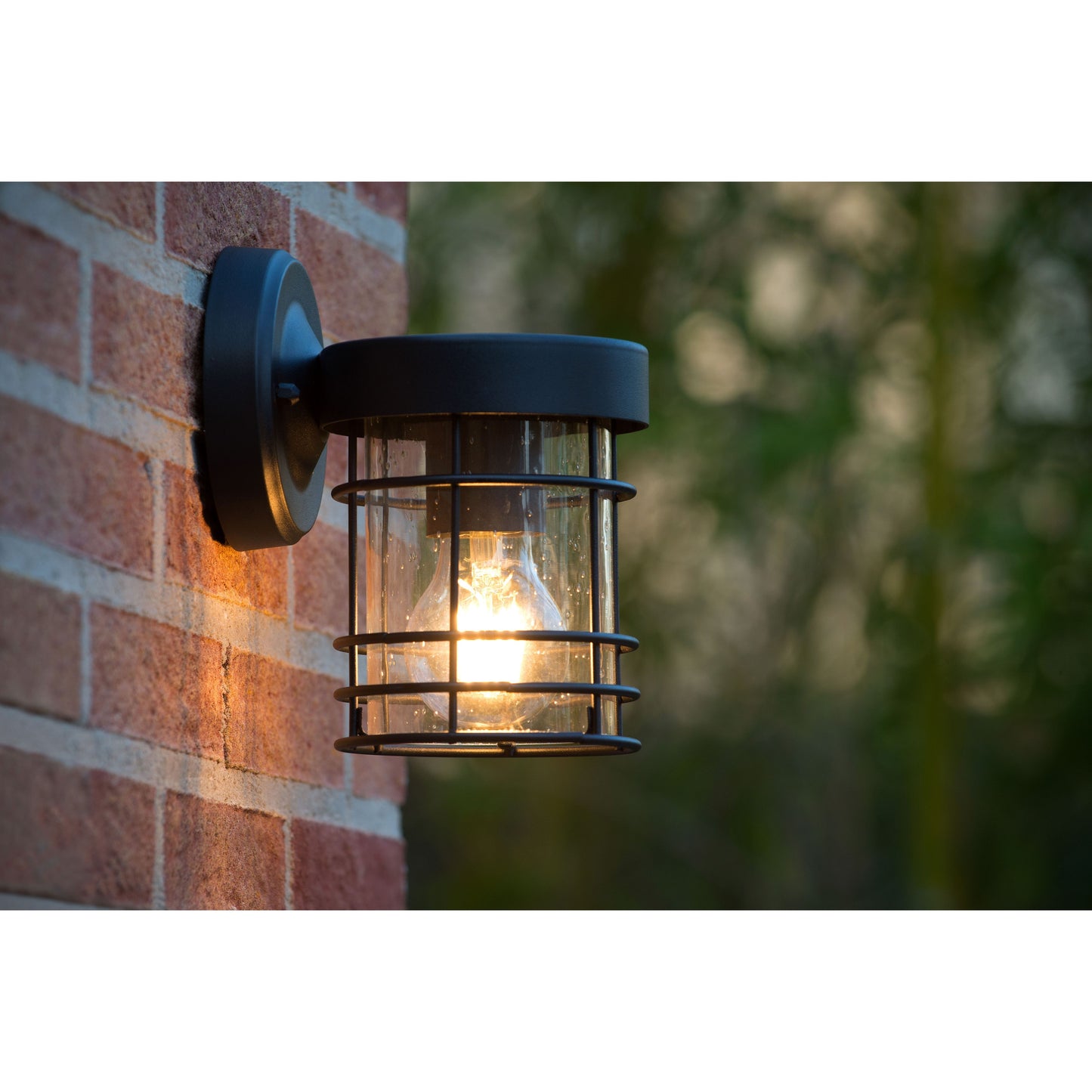 Lucide KEPPEL - Wall light Indoor/Outdoor - 1xE27 - IP23 - Black