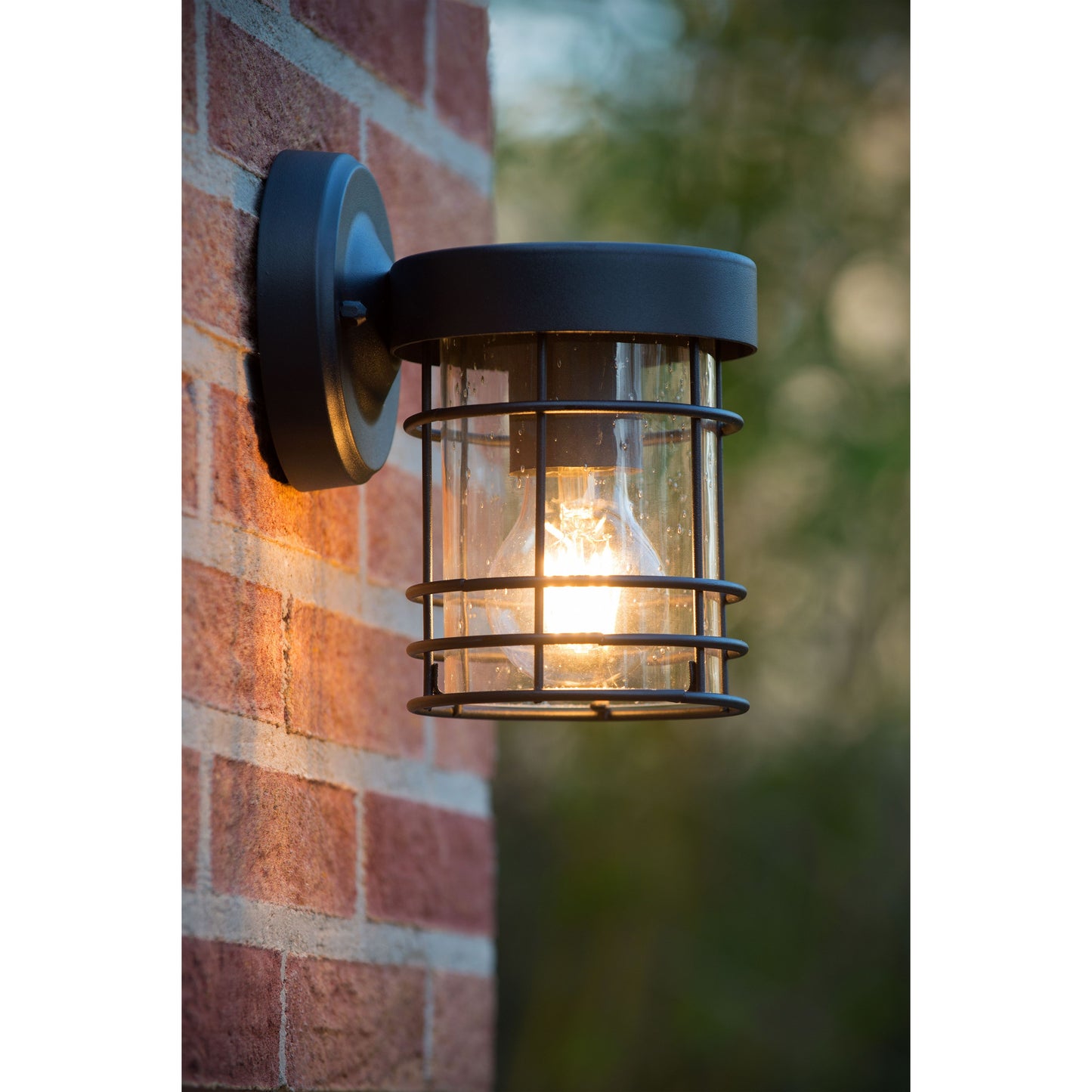 Lucide KEPPEL - Wall light Indoor/Outdoor - 1xE27 - IP23 - Black