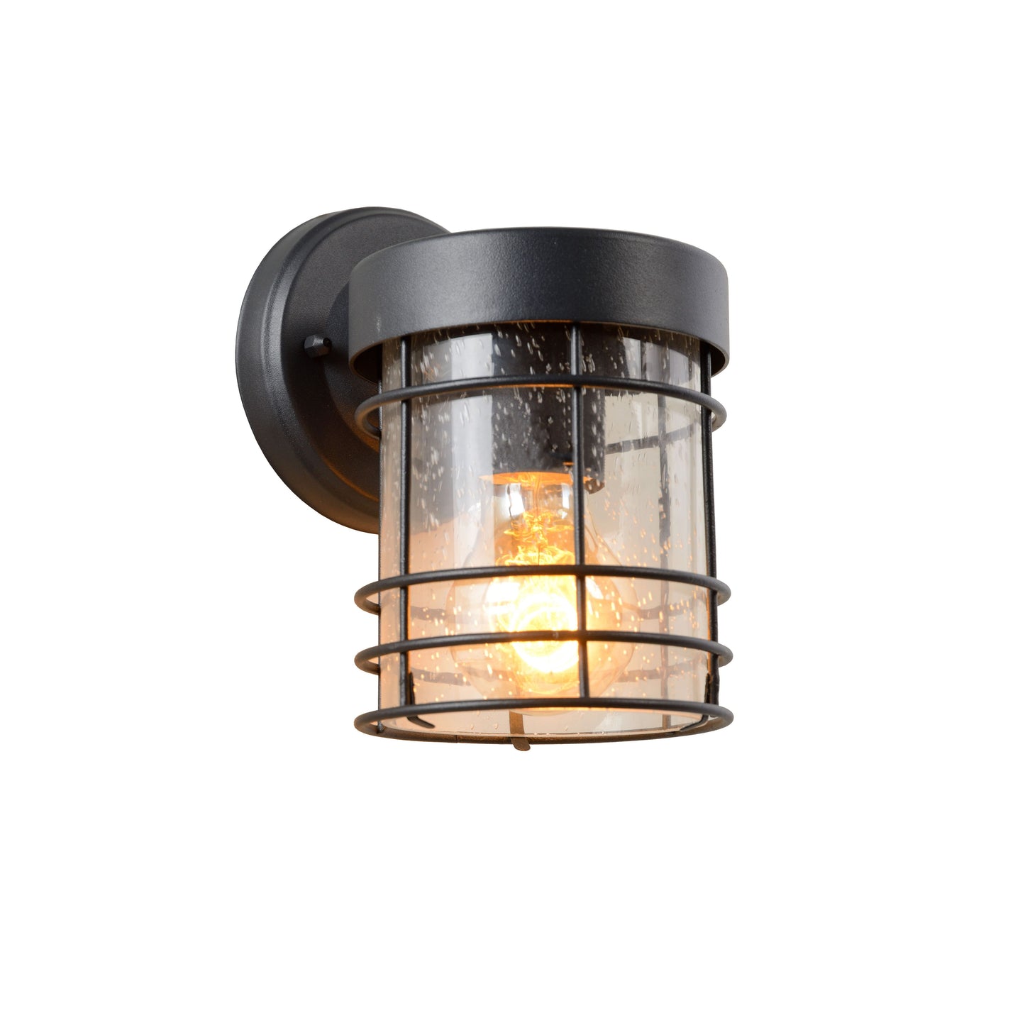 Lucide KEPPEL - Wall light Indoor/Outdoor - 1xE27 - IP23 - Black