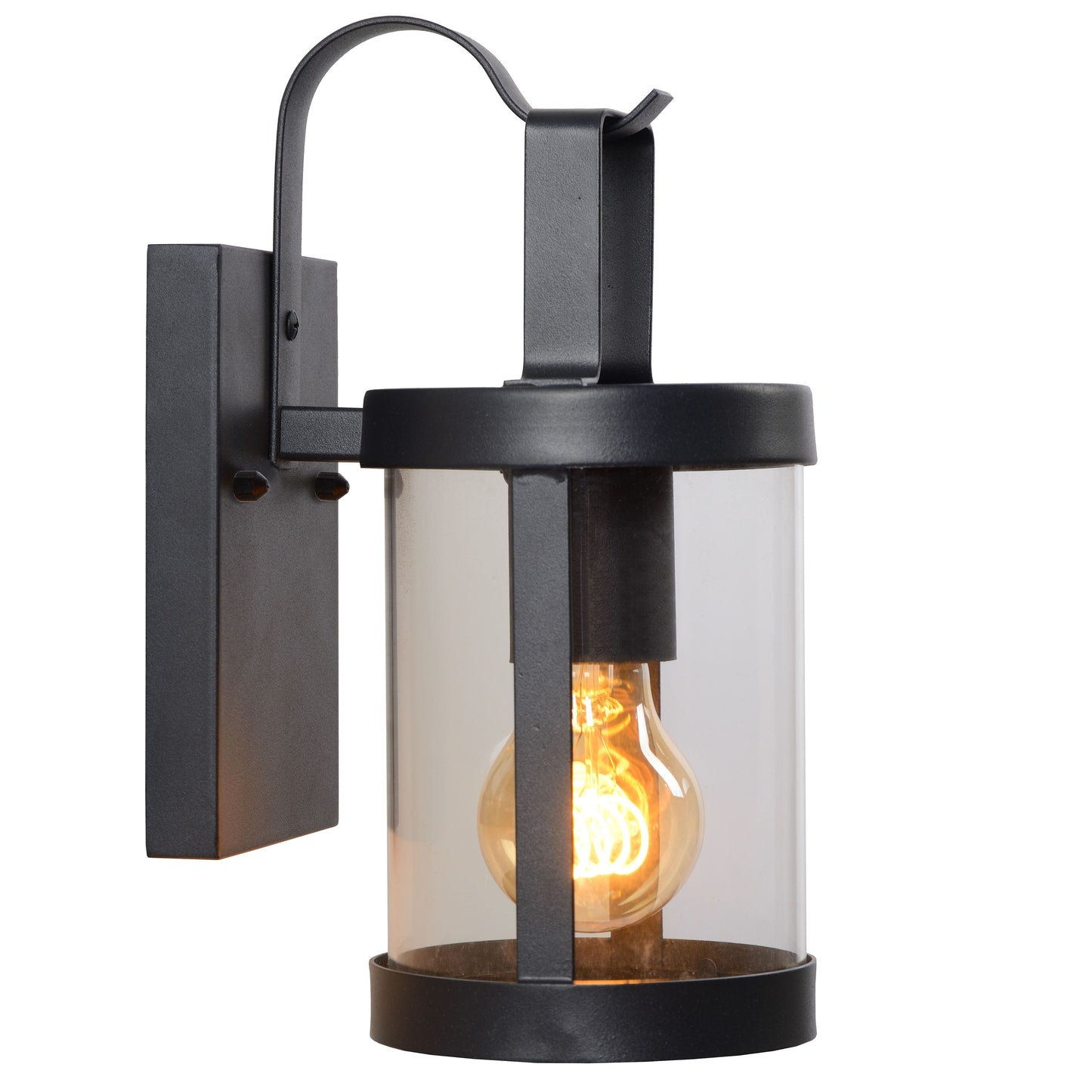 Lucide LINDELO - Wall light Indoor/Outdoor - 1xE27 - IP23 - Black