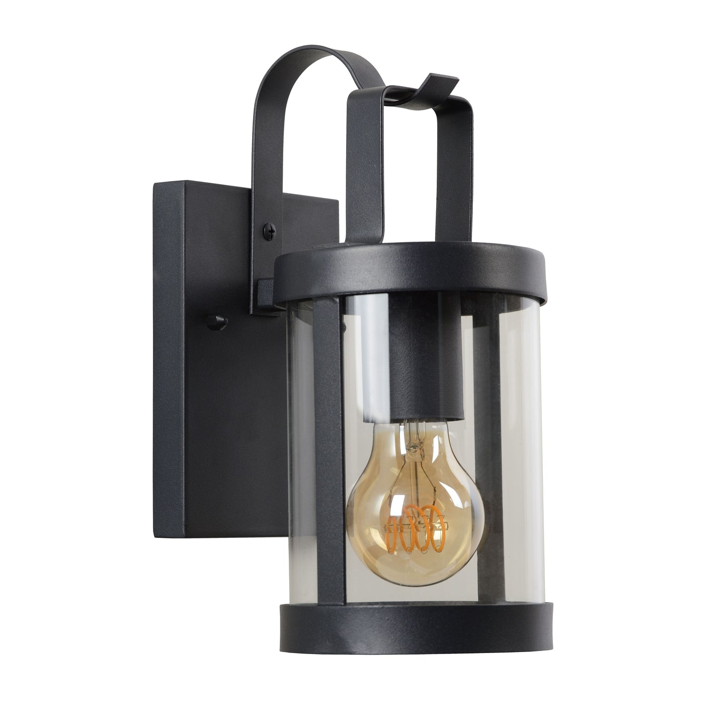 Lucide LINDELO - Wall light Indoor/Outdoor - 1xE27 - IP23 - Black