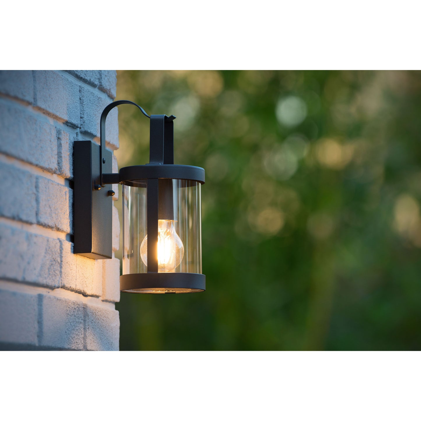 Lucide LINDELO - Wall light Indoor/Outdoor - 1xE27 - IP23 - Black