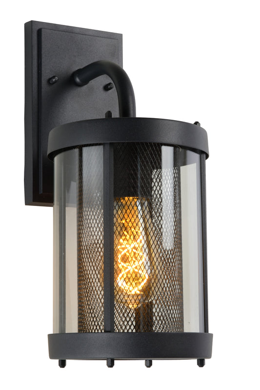 Lucide MAKKUM - Wall light Indoor/Outdoor - 1xE27 - IP23 - Black