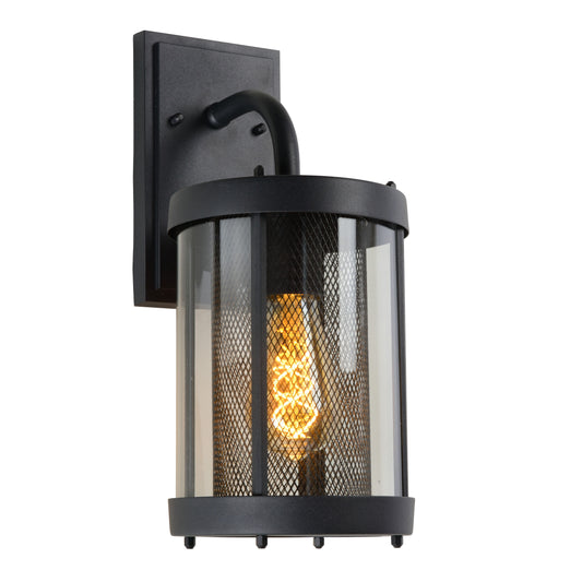 Lucide MAKKUM - Wall light Indoor/Outdoor - 1xE27 - IP23 - Black