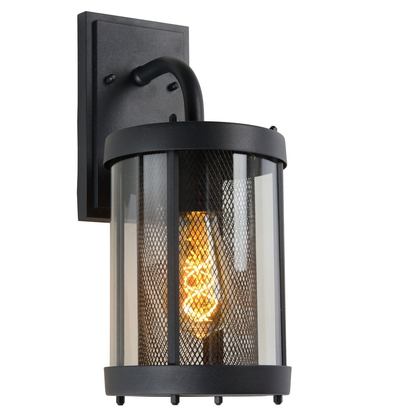 Lucide MAKKUM - Wall light Indoor/Outdoor - 1xE27 - IP23 - Black