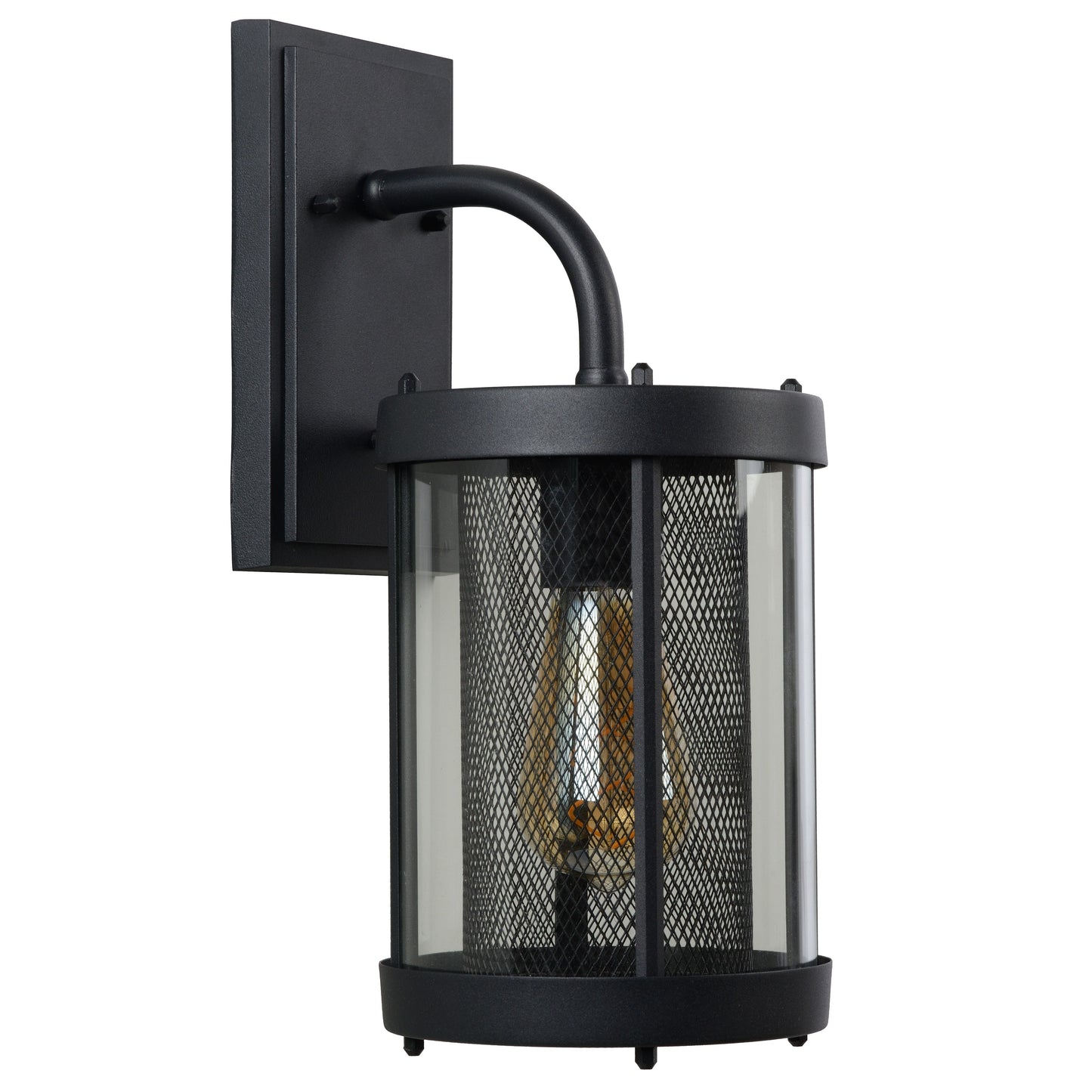 Lucide MAKKUM - Wall light Indoor/Outdoor - 1xE27 - IP23 - Black