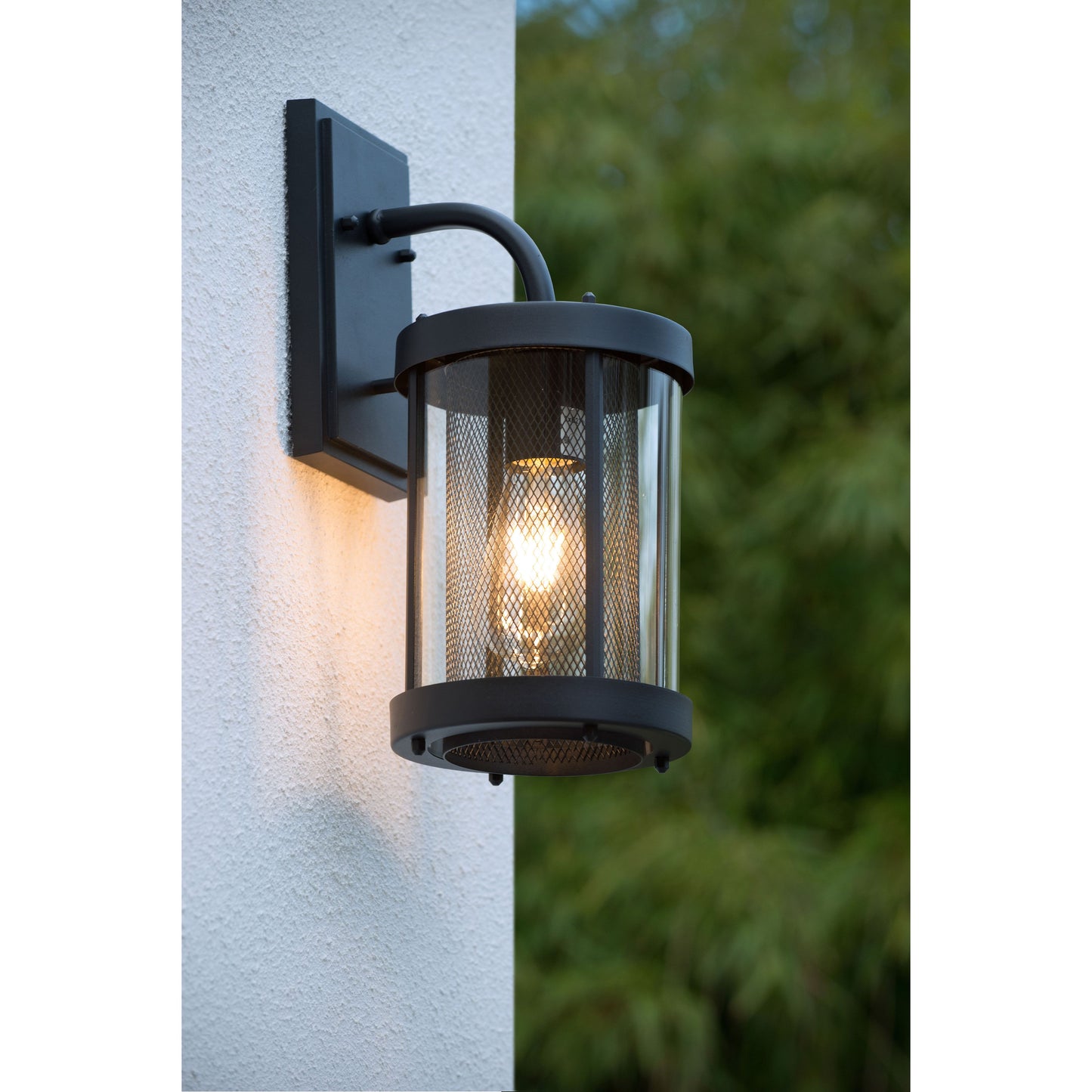 Lucide MAKKUM - Wall light Indoor/Outdoor - 1xE27 - IP23 - Black