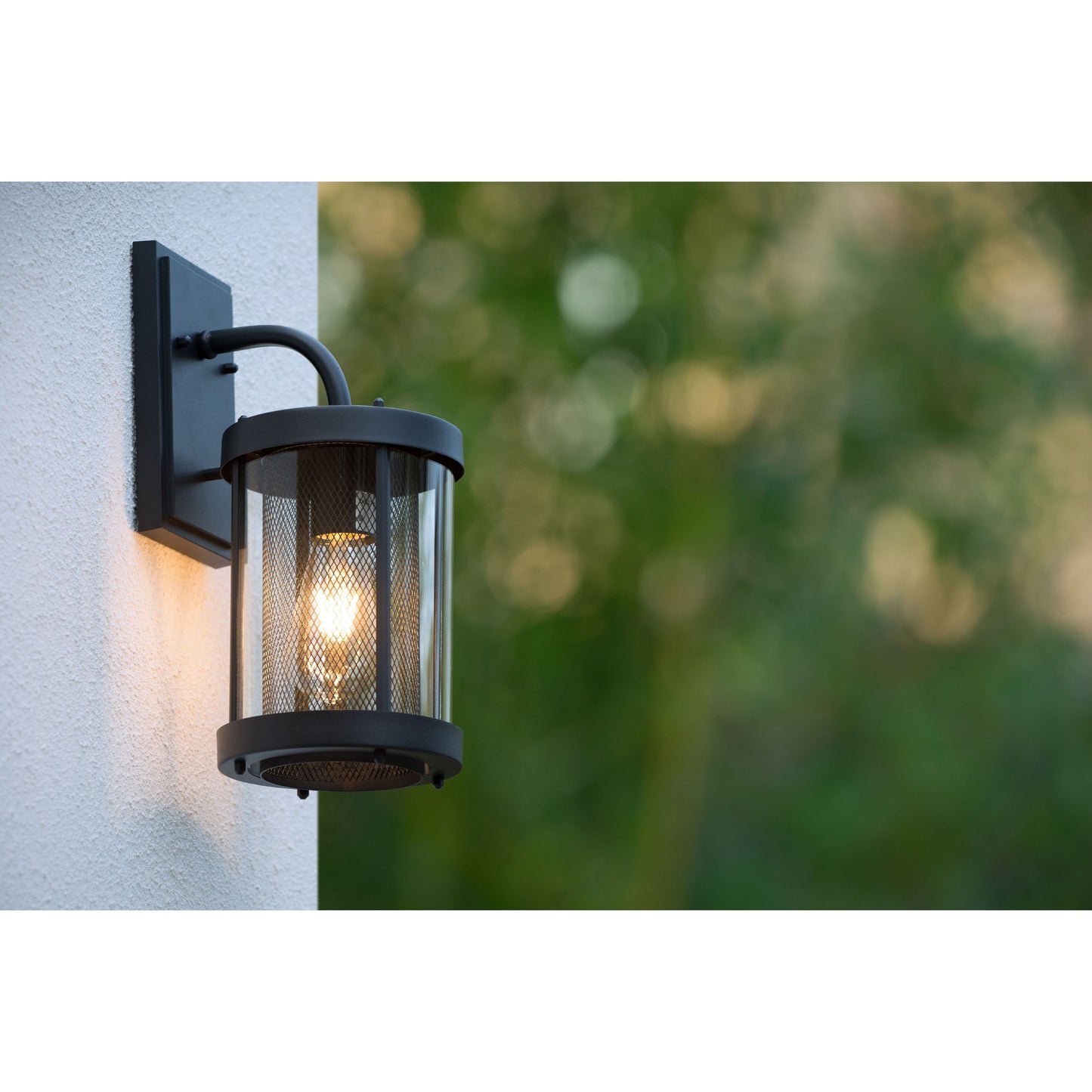 Lucide MAKKUM - Wall light Indoor/Outdoor - 1xE27 - IP23 - Black