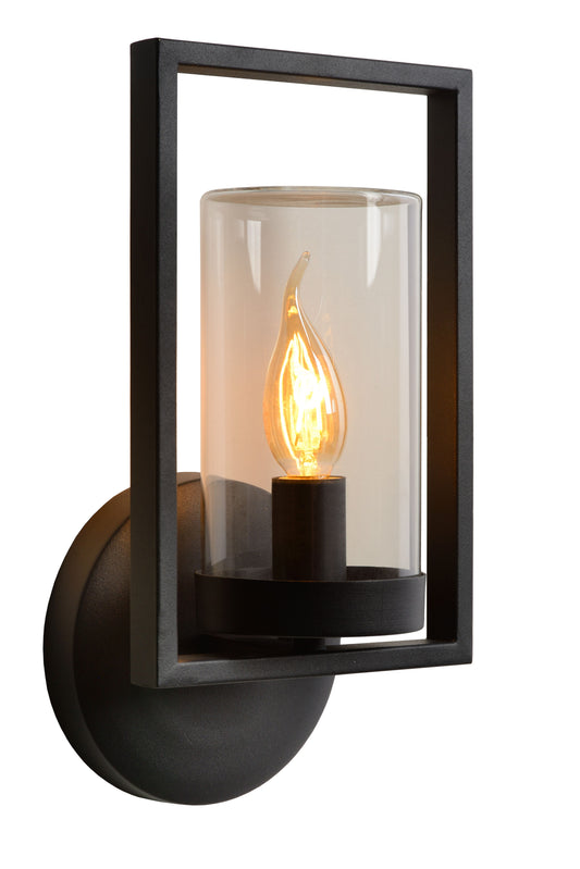 Lucide NISPEN - Wall light Indoor/Outdoor - 1xE14 - IP44 - Black