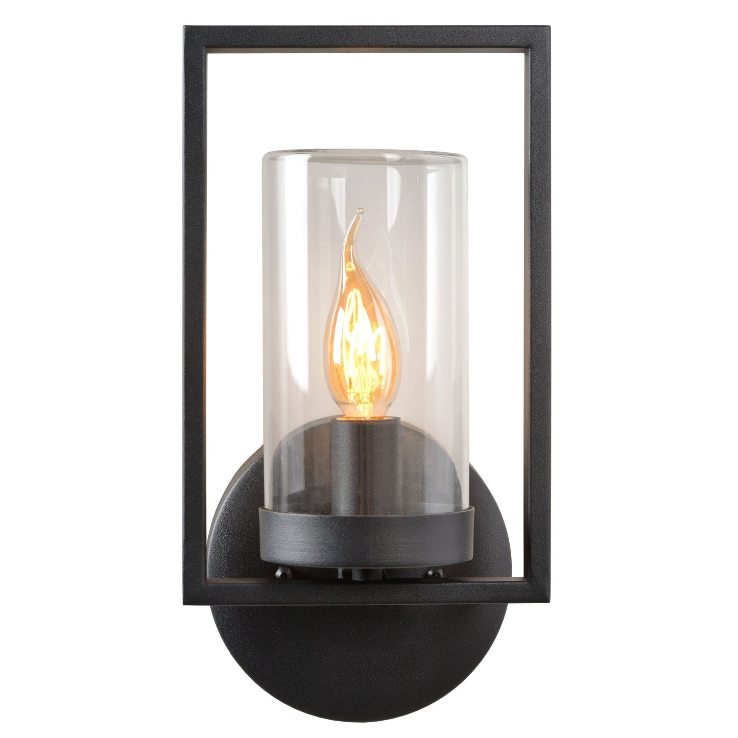 Lucide NISPEN - Wall light Indoor/Outdoor - 1xE14 - IP44 - Black