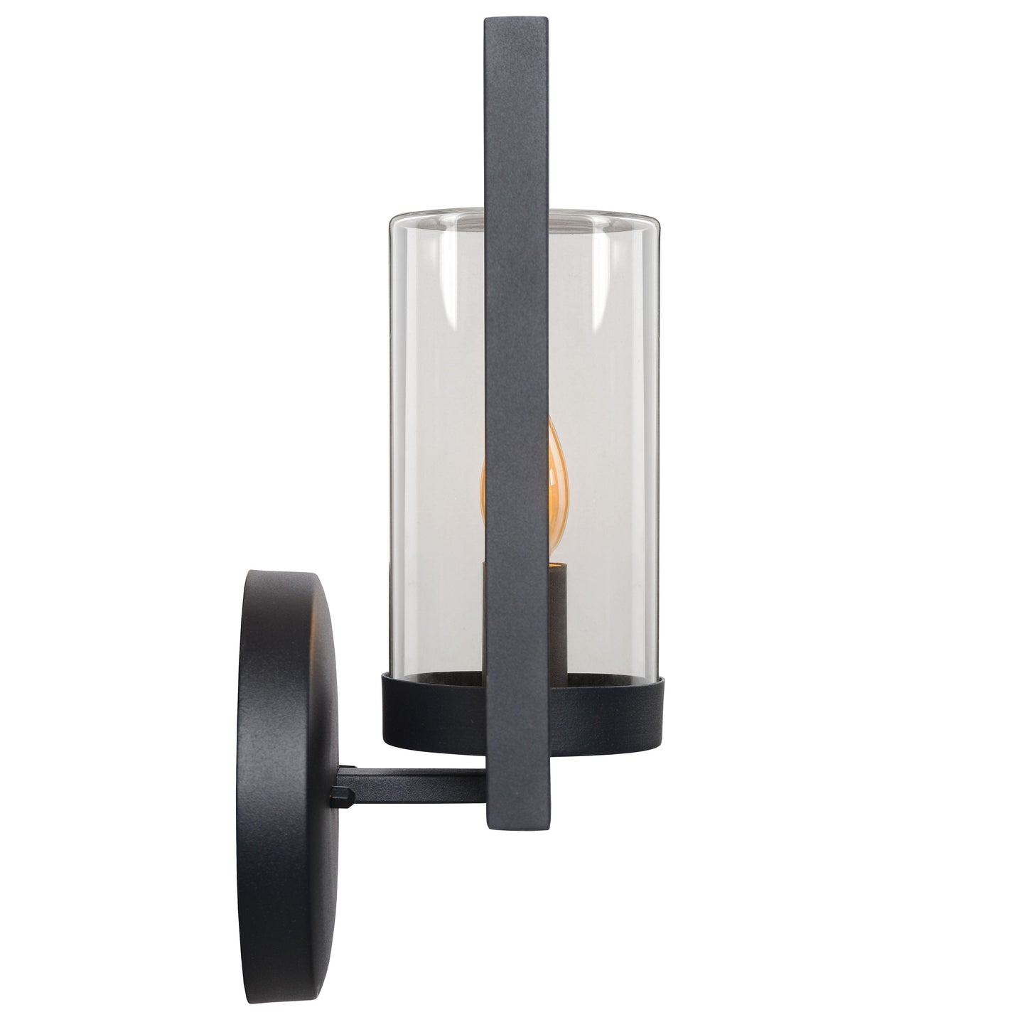 Lucide NISPEN - Wall light Indoor/Outdoor - 1xE14 - IP44 - Black