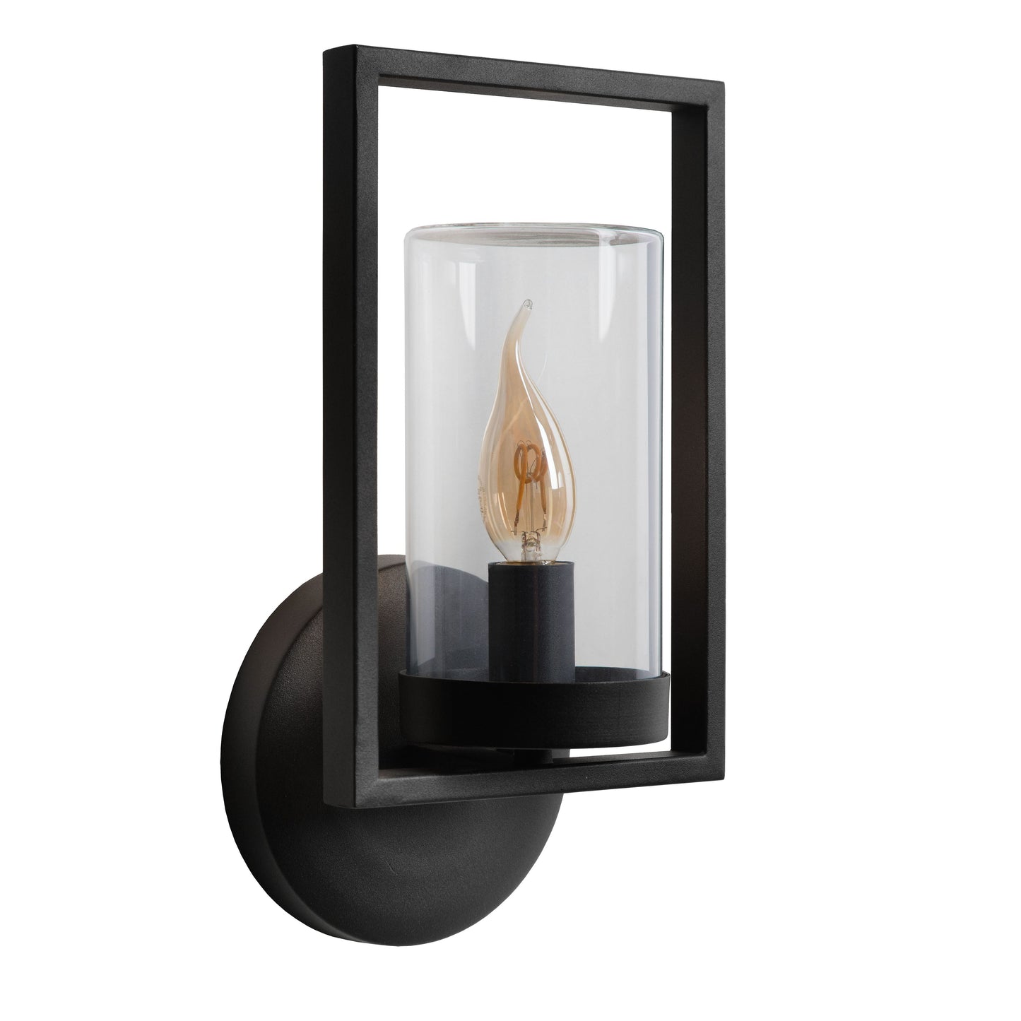 Lucide NISPEN - Wall light Indoor/Outdoor - 1xE14 - IP44 - Black