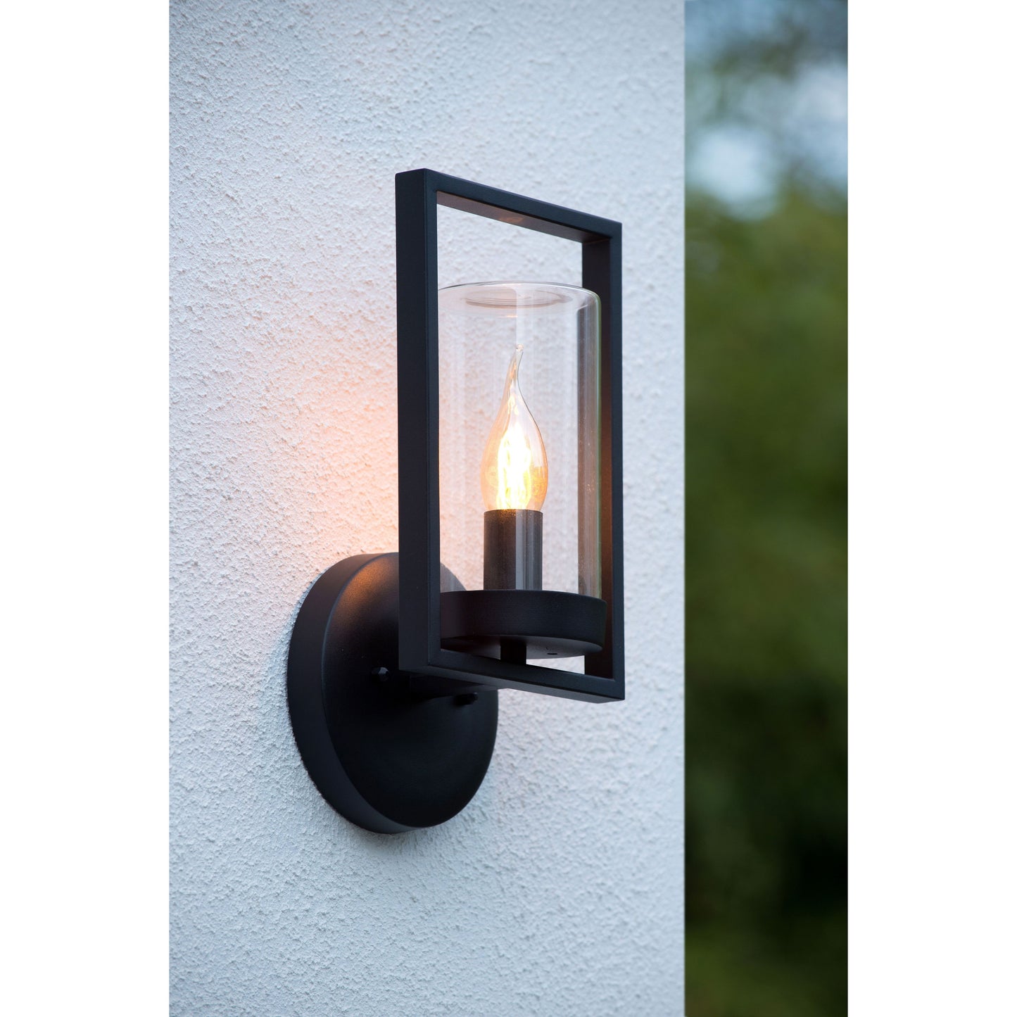 Lucide NISPEN - Wall light Indoor/Outdoor - 1xE14 - IP44 - Black