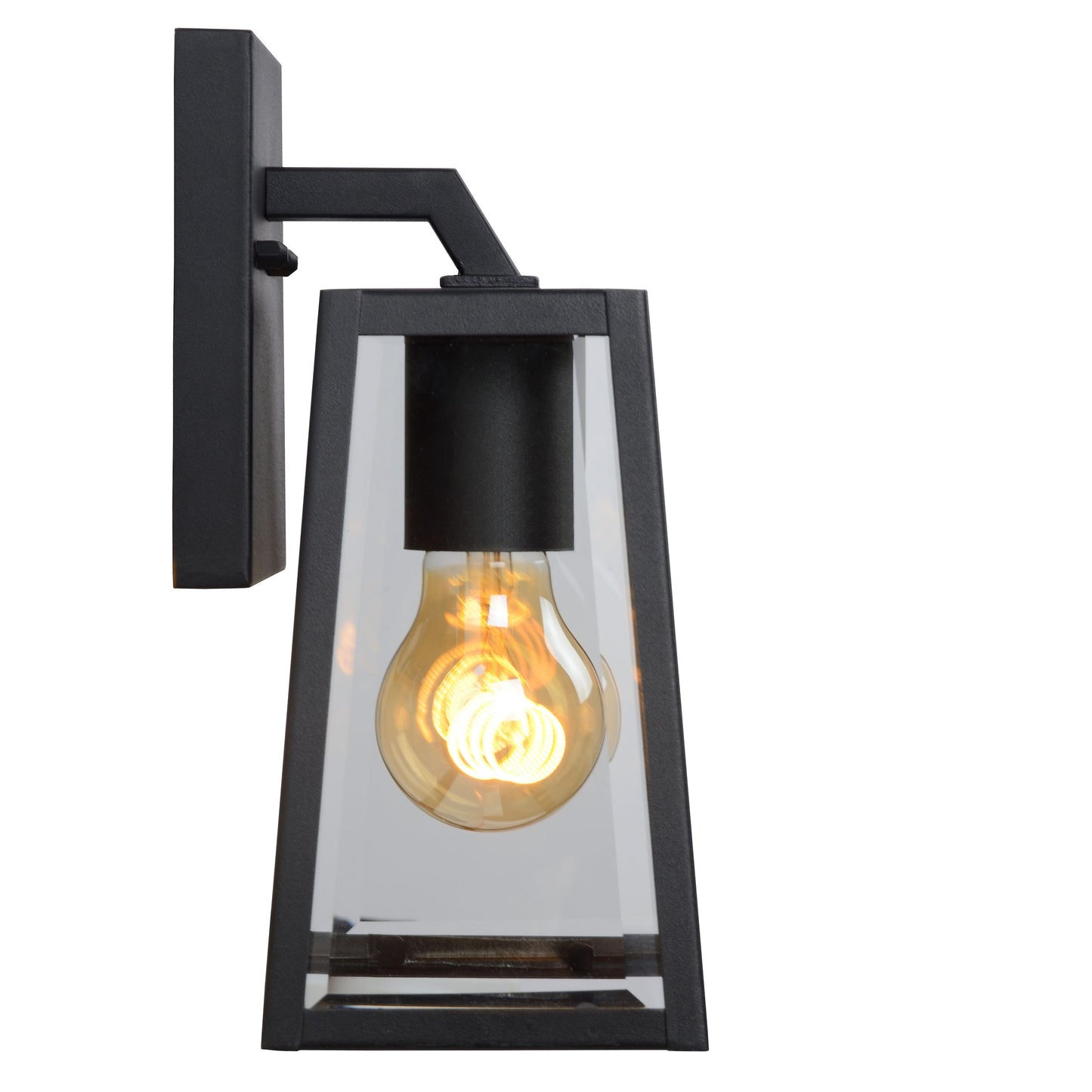 Lucide MATSLOT - Wall light Indoor/Outdoor - 1x E27 - IP23 - Black