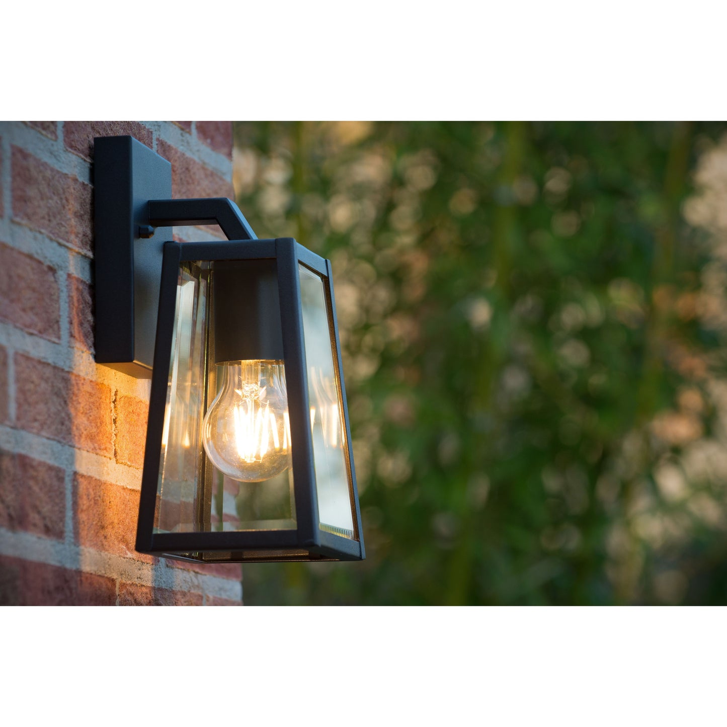 Lucide MATSLOT - Wall light Indoor/Outdoor - 1x E27 - IP23 - Black