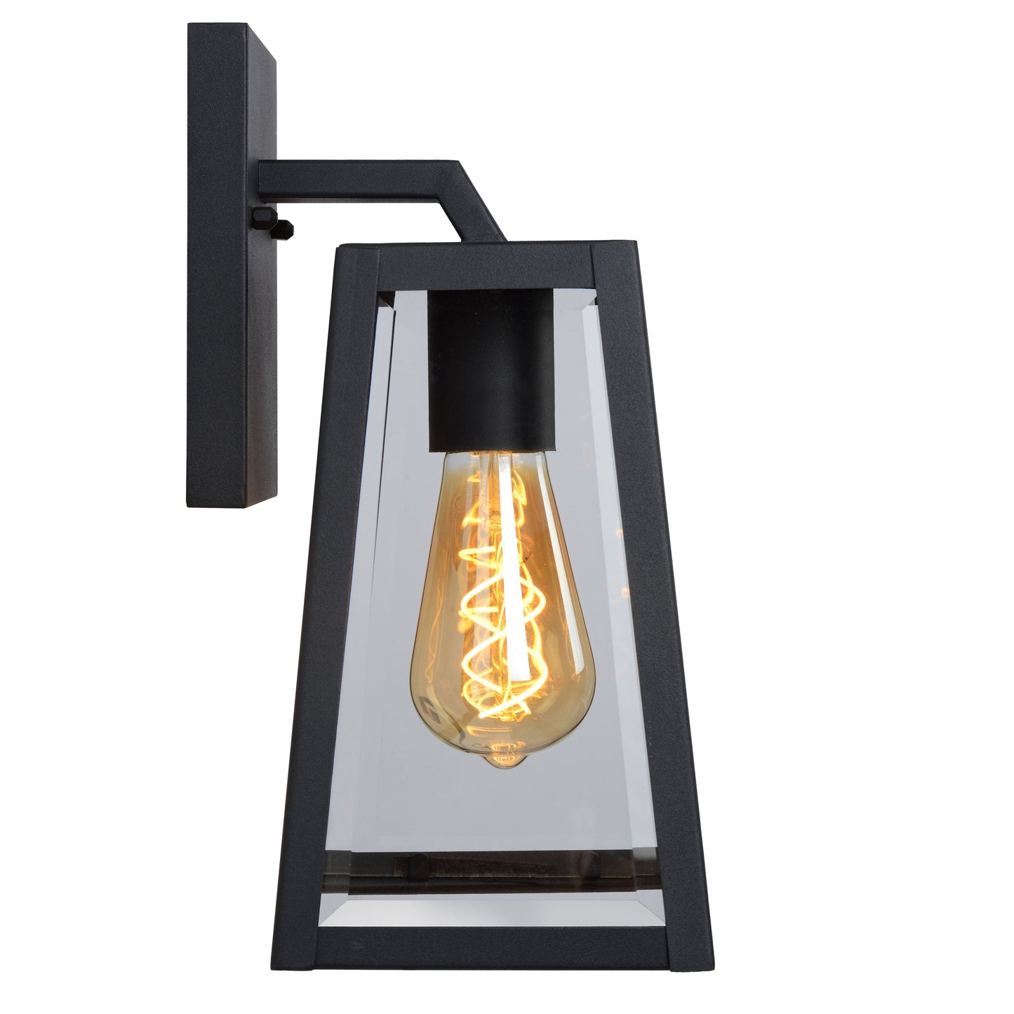 Lucide MATSLOT - Wall light Indoor/Outdoor - 1xE27 - IP23 - Black