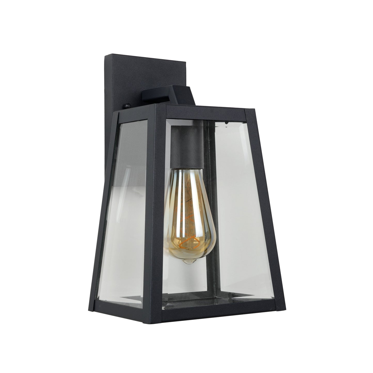 Lucide MATSLOT - Wall light Indoor/Outdoor - 1xE27 - IP23 - Black