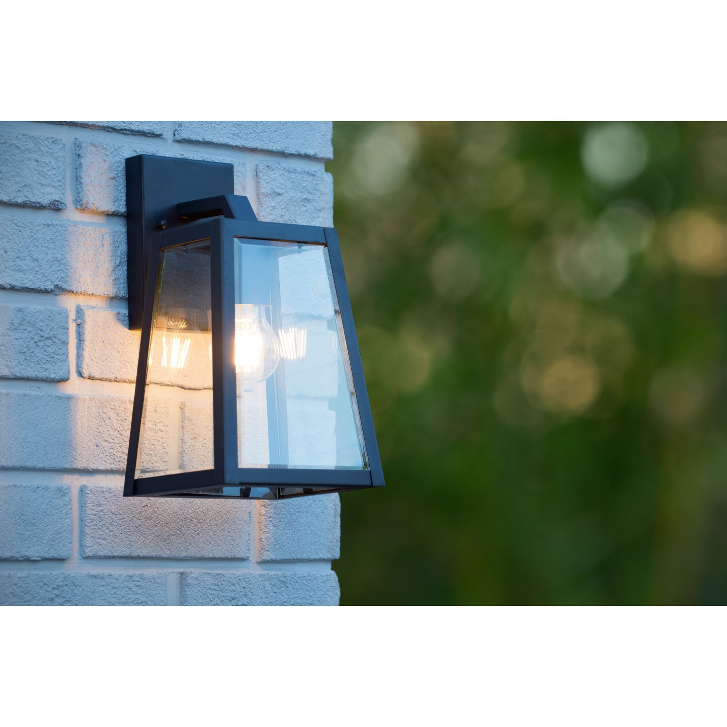 Lucide MATSLOT - Wall light Indoor/Outdoor - 1xE27 - IP23 - Black