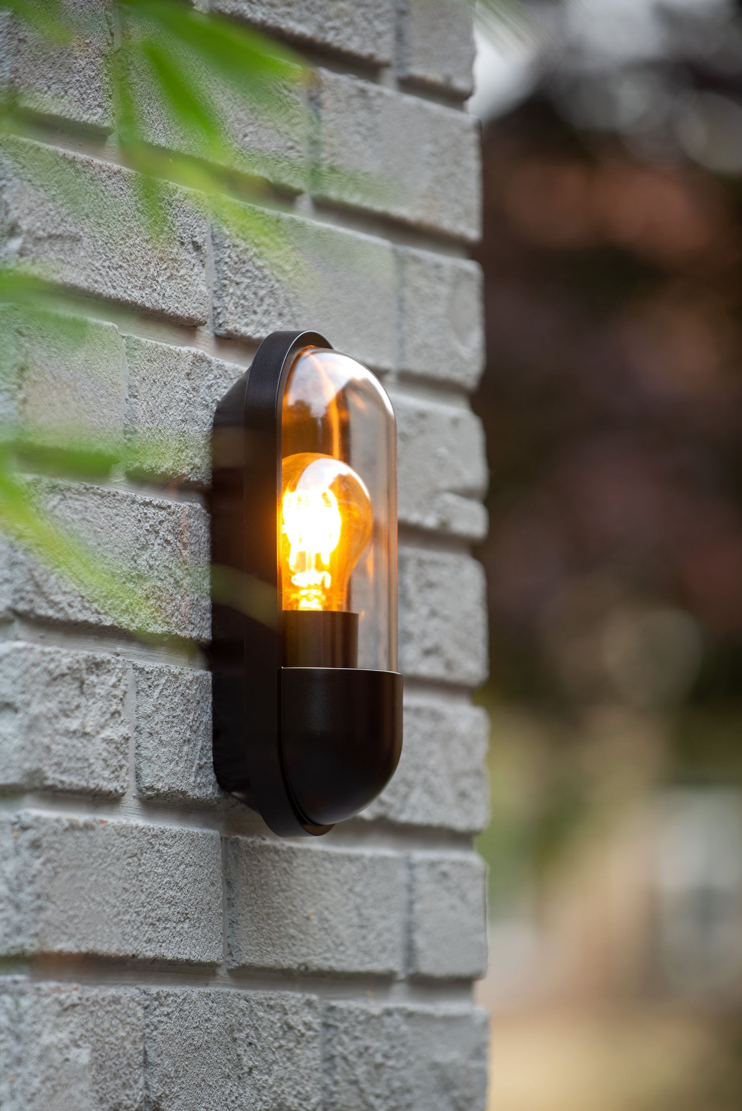 Lucide CAPSULE - Wall light Indoor/Outdoor - 1xE27 - IP54 - Black