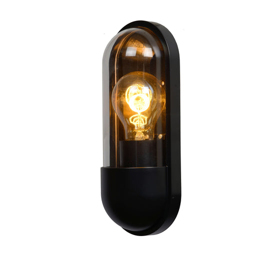 Lucide CAPSULE - Wall light Indoor/Outdoor - 1xE27 - IP54 - Black