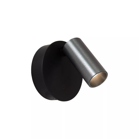 Lucide TONI - Rechargeable Wall spotlight / Wall light - Battery pack - Ø 8,1 cm - LED Dim. - CCT - 1x2W 2700K/4000K - Magnetic - Grey iron