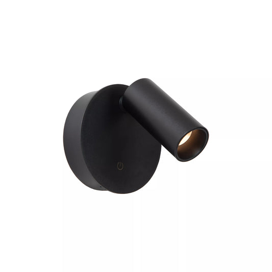 Lucide TONI - Rechargeable Wall spotlight / Wall light - Battery pack - Ø 8,1 cm - LED Dim. - CCT - 1x2W 2700K/4000K - Magnetic - Black