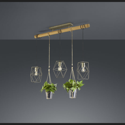 Plant  - Pendant - Natural Finish - Trio