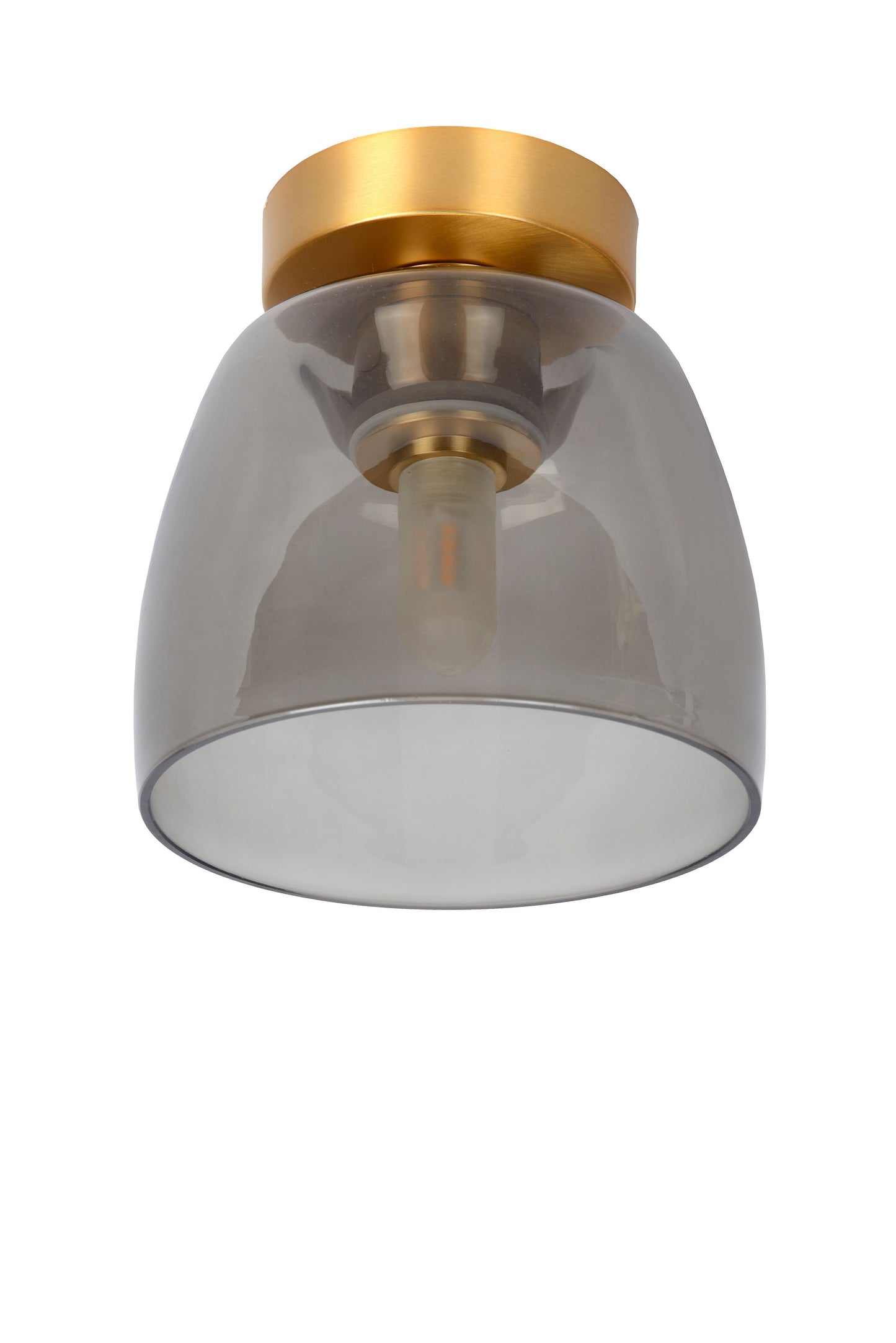 Lucide TYLER - Flush ceiling light Bathroom - Ø 16,1 cm - 1xG9 - IP44 - Matt Gold / Brass