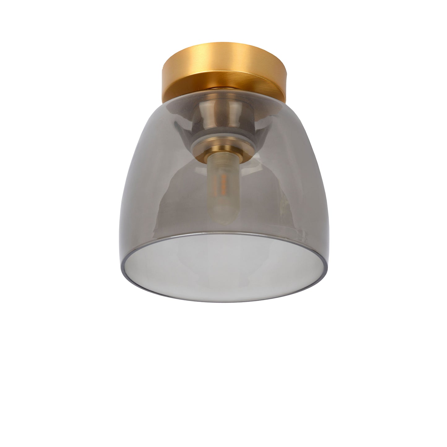 Lucide TYLER - Flush ceiling light Bathroom - Ø 16,1 cm - 1xG9 - IP44 - Matt Gold / Brass