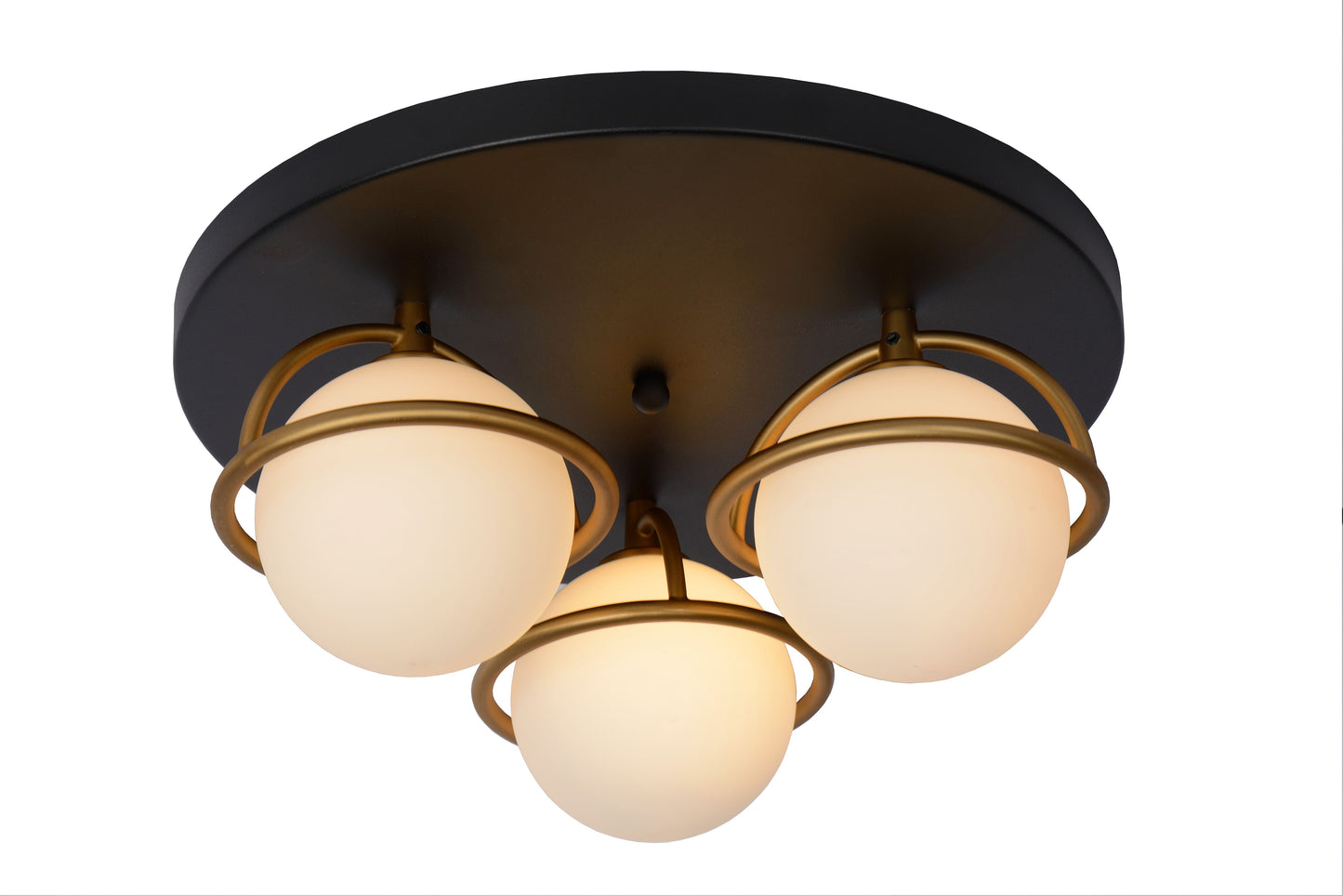 Lucide ISOBEL - Flush ceiling light Bathroom - Ø 38 cm - 3xG9 - IP44 - Black