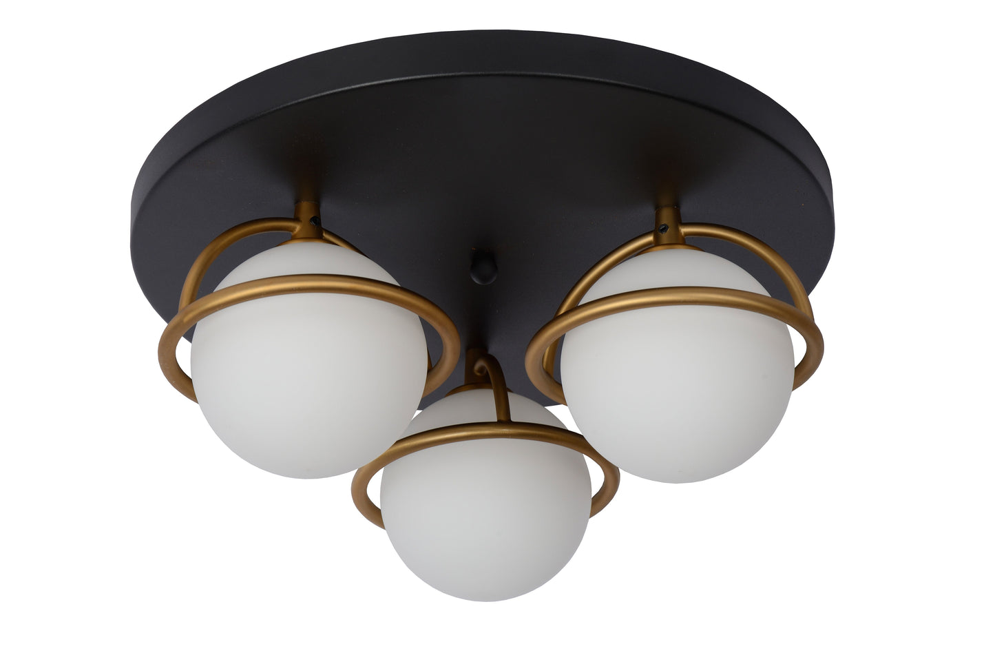 Lucide ISOBEL - Flush ceiling light Bathroom - Ø 38 cm - 3xG9 - IP44 - Black